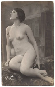 1920 French NUDE Photograph - Petite Youthful Beauty, Closeup - Picture 1 of 2