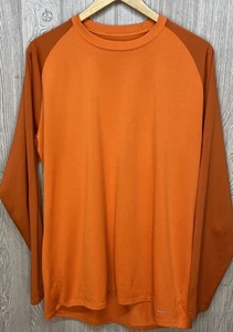 Patagonia Men’s Orange Stripe Capilene Crew Long Sleeve Baselayer Shirt Size XL - Bild 1 von 8