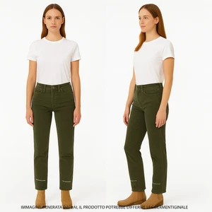 Closed Pantalone Donna Verde Vintage Pedal Pusher Made Italy Taglia It 38 W 24 - Imagen 1 de 11