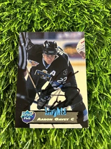 1996 Collectors Edge Ice #101 Aaron Gavey handsignierte Hockeykarte H3 - Bild 1 von 2