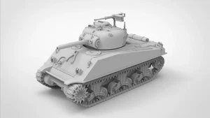 3D Printed 1/72/87/144 U.S. Sherman M4A3 Tank 105mm Howitzer Unpainted Model Kit - Picture 1 of 6