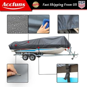 Boat Cover 3 Layers Heavy Duty Fabric W/Cotton Lining Waterproof 90" 14 15 16 Ft - Picture 1 of 18