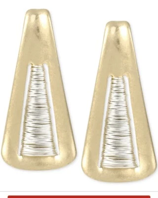 Pendientes colgantes envolventes blancos tono teo Robert Lee Morris 101a $32 Foto 1 de 4