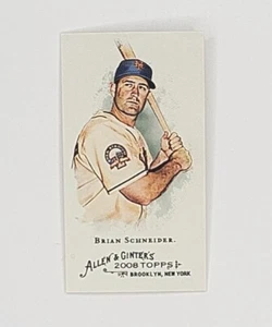 2008 TOPPS ALLEN & GINTER #106 BRIAN SCHNEIDER MINI A&G BACK PARALLEL METS - Picture 1 of 2