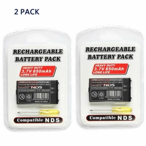2pcs Battery for Nintendo DS Original NDS 3.7V 850mAH Battery & Screwdriver Tool - Picture 1 of 5