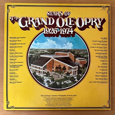 2LP - Stars of Grand Ole Opry 1926-74 - Bill Monroe Dolly Parton etc - 1974 RCA - Image 1 of 4