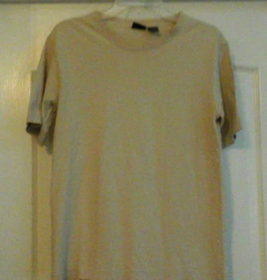 CHEROKEE BOYS XL 16 BEIGE T-SHIRT - BOAT NECK - SHORT SLEEVED - Image 1 of 2