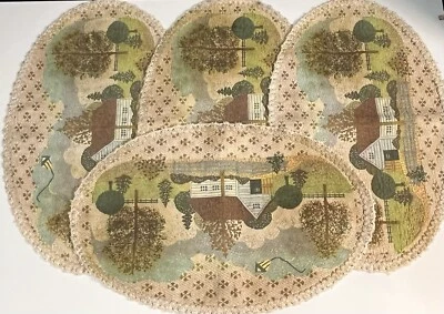 Ensemble de 4 Gros napperons anciens - Photo 1/4