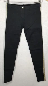 Splendid Girls Black Legging Pants Size 12 Gold Stripe NEW - Picture 1 of 7