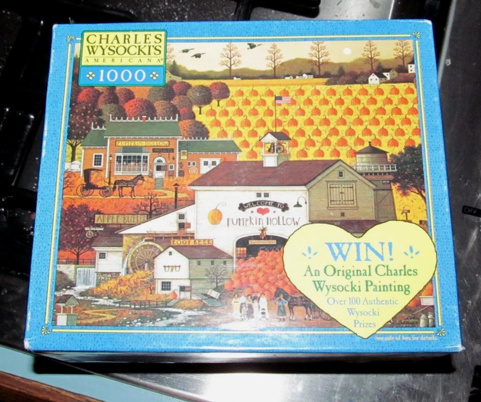 2005 Milton Bradley Charles Wysockis Americana 1000 PC Puzzle “Pumpkin Hollow" - Image 1 of 1