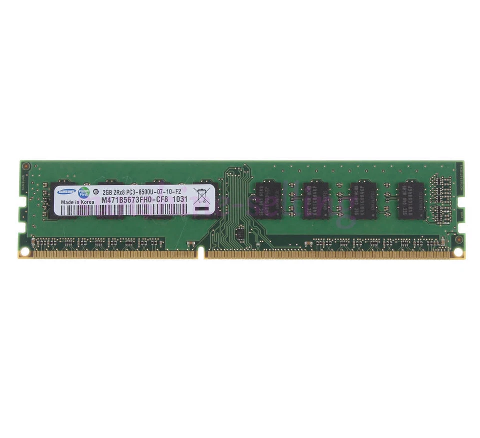 2GB 2Rx8 PC3-8500 10600 DDR3 1066 1333Mhz 240Pin intel DIMM Desktop Memory RAM & - Image 1 of 4