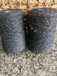 2 SOFT, Charcoal BOUCLE Cone Peruvian Huarizo Alpaca/Nylon Yarn #1wt 2lbs 3oz - Picture 1 of 5