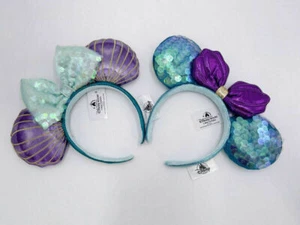 Disney Parks 2022 Little Mermaid Ariel Purple Minnie Ears Edition Headband - Picture 1 of 3