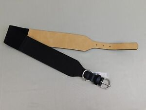 Style & Co Tapered Casual Stretch Panel Belt Black Size Medium/Large #2413