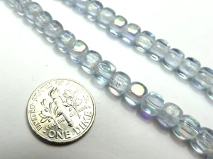 50 Pcs ~ 6mm CUBES ~ ALEXANDRITE AB ~ FIRE POLISH ~ GLASS BEADS LOT - Bild 1 von 2