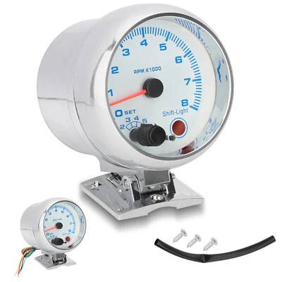 Medidor de tacómetro de coche de 3,75"" 12V LED luz intercambio 0-8000 RPM universal Foto 1 de 4