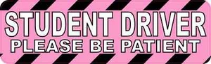 10x3 Please Be Patient Student Driver Sticker Car Truck Vehicle Bumper Decal - Picture 1 of 3