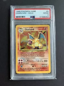 Pokémon Charizard Base Holo Ilimitado 4/102 PSA 2 (51588354) - Imagen 1 de 2