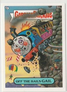 2007 Topps Garbage Pail Kids All-New Series 6 Off The Rails Gail 32b GPK die cut