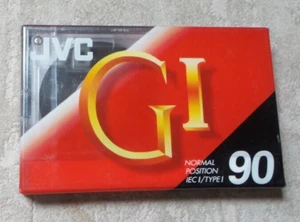 CASSETTE AUDIO K7 TAPE / 1 CASSETTE VIERGE JVC GI 90 MINUTES TYPE I IEC I NEUF - Photo 1/3