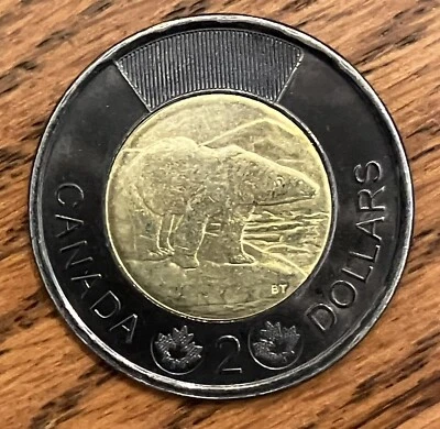 Anillo Negro Canadá 2022 Dos Dólares $2 Toonie **75% Descuento Envío Combinado** Foto 1 de 2