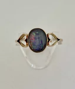 ART DECO OPAL DOUBLET 9CT ROSE GOLD VALUATION $1,500 - Picture 1 of 8