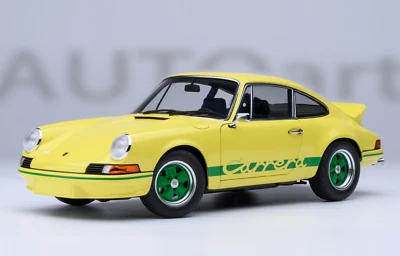 Porsche 911 Carrera 2.7 RS Grand Prix yellow/green stripes 1:18 AUTOart 78033 - Bild 1 von 4