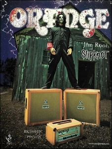 Jim Root #4 (Slipknot, Stone Sour) 2006 naranja amplificador de guitarra publicidad impresión - Imagen 1 de 3