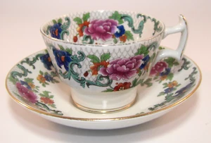 Booths Floradora Silicon China Gold Edged Cup & Saucer 1930s VGC - Picture 1 of 12