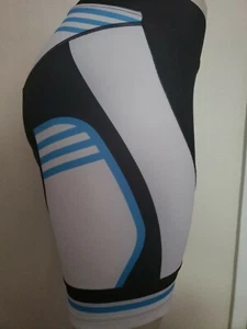 Voler Womens Diamante Cycling Shorts Blk/Blu/Wh X-Small Compression Made in USA - Picture 1 of 9