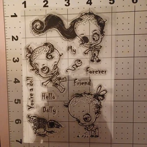 Juego de SELLO Acrílico Halloween Bruja Muerta Dolly Babydoll Esqueleto Globo Ocular Bebé  - Imagen 1 de 5