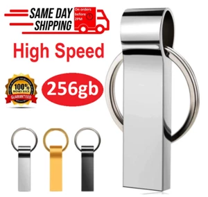 Metal High Speed 256gb USB Flash Pen Thumb Drive Memory Stick For TV/Car/Mac/PC - Picture 1 of 14