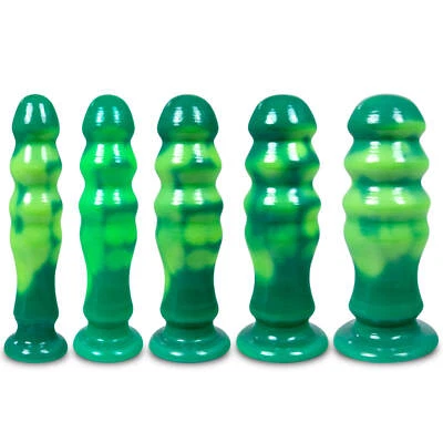 Consolador 7 pulgadas de largo LeLuv SMOOTHIE 3D estampado acabado liso elige color y ancho Foto 1 de 4