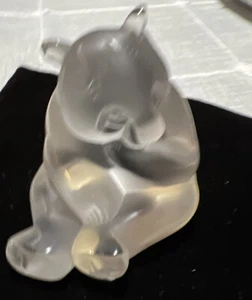 Signierte Lalique Frankreich Kristall Panda Bär Figur - Bild 1 von 9
