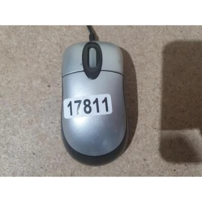 Silver/Black Mini Optical Mouse Wired USB Ergonomic 2-Button Scroll Wheel for PC - Image 1 of 4