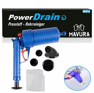 POWERDRAIN Abflussreinigerpistole Pressluft Rohrreiniger Pumpe Druckluft Abfluss - Bild 1 von 6