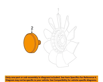 FORD OEM 03-10 E-350 Club Wagon Cooling Cooling Fan-Fan Clutch 4C3Z8A616AA - Image 1 of 2