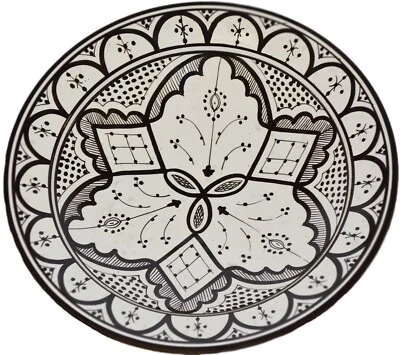 Moroccan Ceramic Serving Plate Handmade Pasta Bowl Wall Hanging 14inches X-large - Image 1 of 4