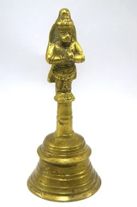 Indian Antique Rare Temple Bell Hindu Religious Brass Hanuman Bell. G70-268 - Picture 1 of 10