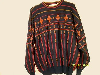  SAHARA CLUB  XL Multi Color Wool Blend Long Sleeve Pullover Sweater  RN29564 - Image 1 of 4