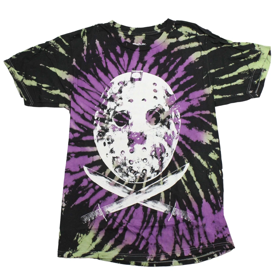 Nueva Camiseta Friday the 13th Adulto - Máscara Gigante Envejecida Tie Dye Foto 1 de 1