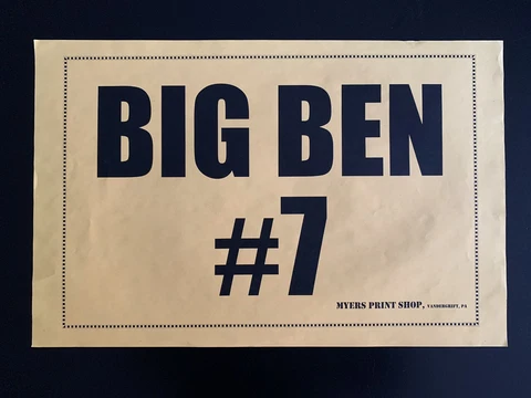 Vintage Pittsburgh Steelers Big Ben #7 Poster Print by Myers Print Shop Cover