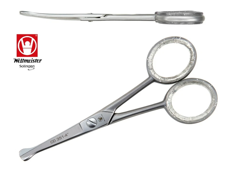 Bartschere Nasenschere Nasenhaarschere gebogen WELTMEISTER Solingen Art. 33873