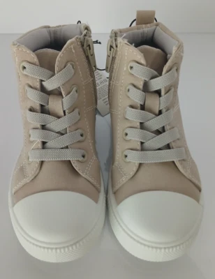 Lindas Tenis Altas K KomforMe Niño Pequeño Cremallera Marrón con Cordones Grises Talla 8 Foto 1 de 4