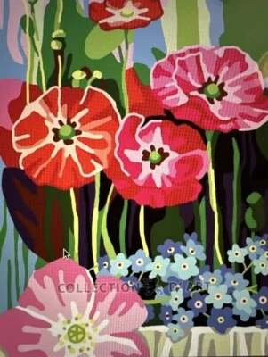 Printed needlepoint Tapestry  Canvas Only 30 X40 Cm Flowers - Image 1 of 4