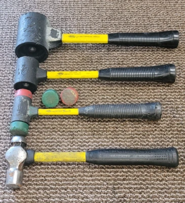 Martillo de mazo soplado muerto cabeza suave Nupla Ball-Peen 4 L2 N4 G-1 mango de fibra de vidrio Foto 1 de 4