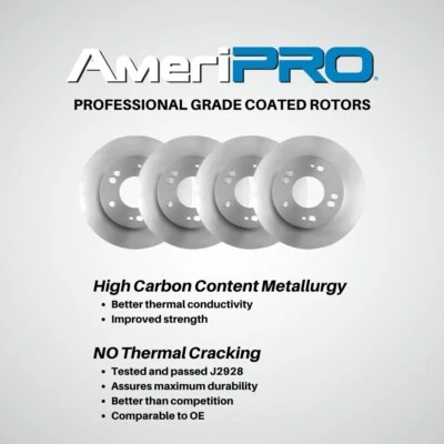 盘式制动转子-AmeriPro - GeoMet 涂层美国版适合 2007 现代韦拉克鲁斯 — 第 1/2 张图片