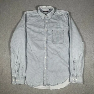 7 For All Mankind Long Sleeve Button Shirt Mens S Business Casual Striped - Picture 1 of 8