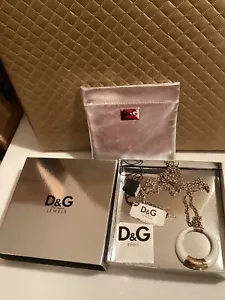 Dolce & Gabbana White Hoop Necklace Logo - Picture 1 of 2
