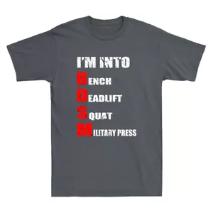 Bank, Kniebeuge, Kreuzheben, Militärpresse lustiges Training Zitat Vintage Herren T-Shirt - Bild 1 von 8